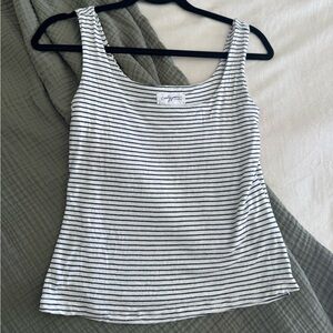 CJLA Striped Black and White Tank Top